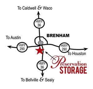 Preservation Storage, 4120 Hwy 36 S, Brenham, TX, 77833, 979-277-9911